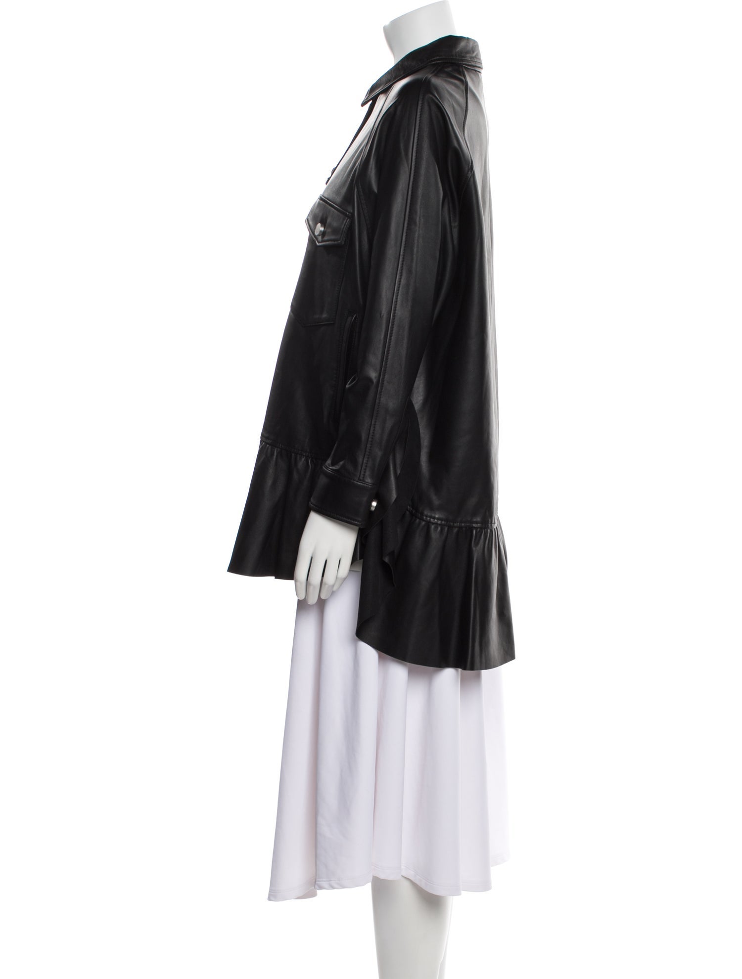 Red Valentino Leather Utility Jacket