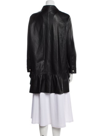 Red Valentino Leather Utility Jacket