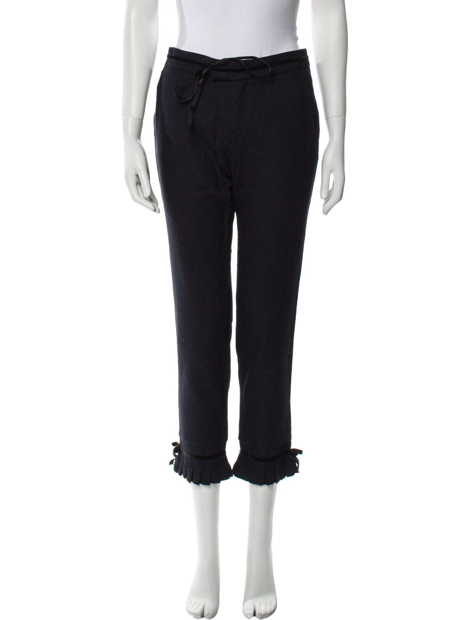 Red Valentino Wool Straight Leg Pants