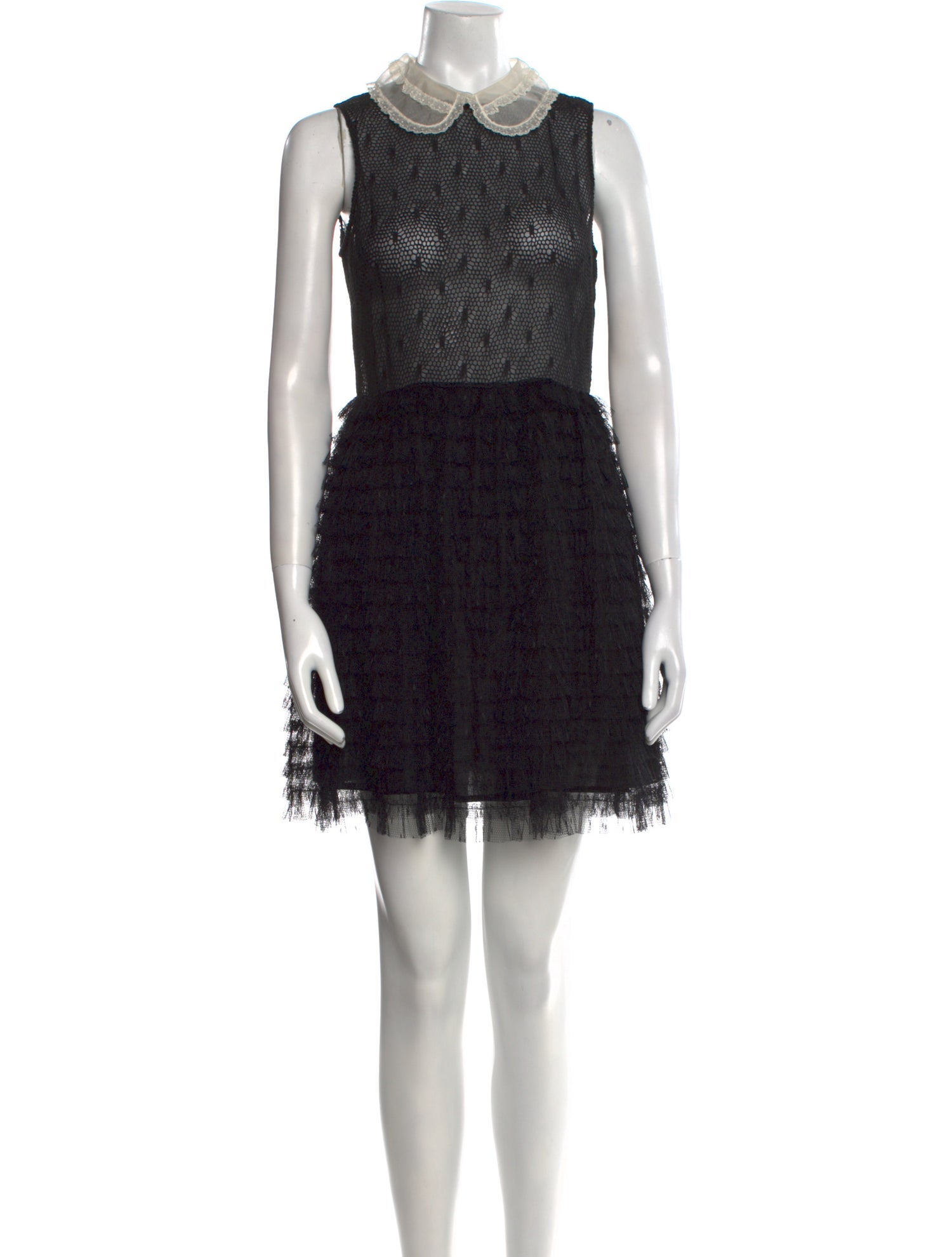 Red Valentino Lace Pattern Mini Dress