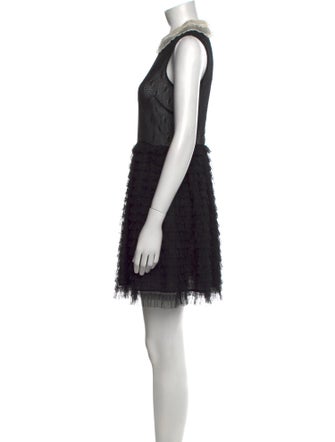 Red Valentino Lace Pattern Mini Dress