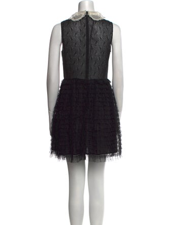 Red Valentino Lace Pattern Mini Dress