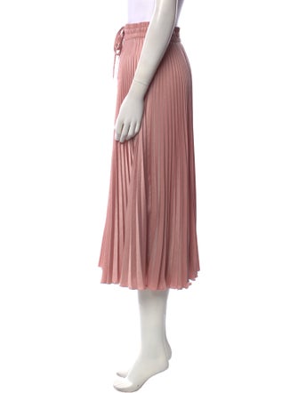 Red Valentino Pleated Accents Midi Length Skirt