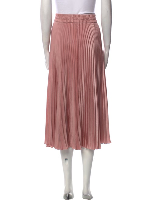 Red Valentino Pleated Accents Midi Length Skirt