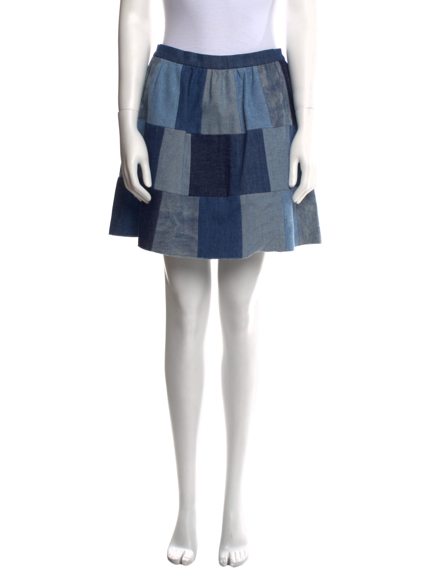 Red Valentino Colorblock Pattern Mini Skirt w/ Tags