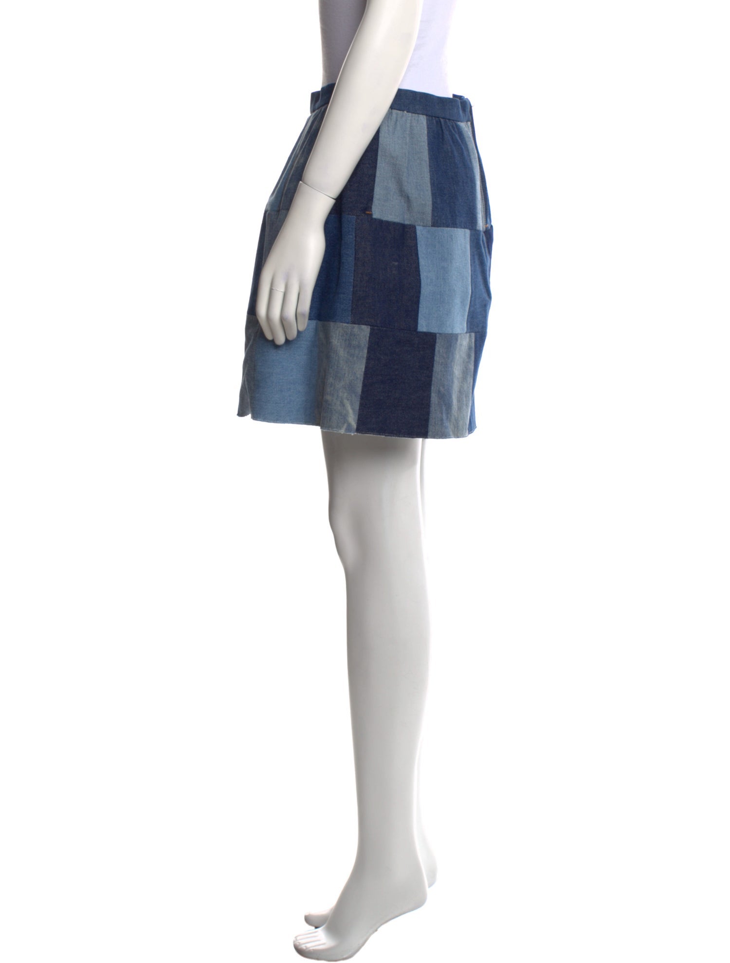 Red Valentino Colorblock Pattern Mini Skirt w/ Tags