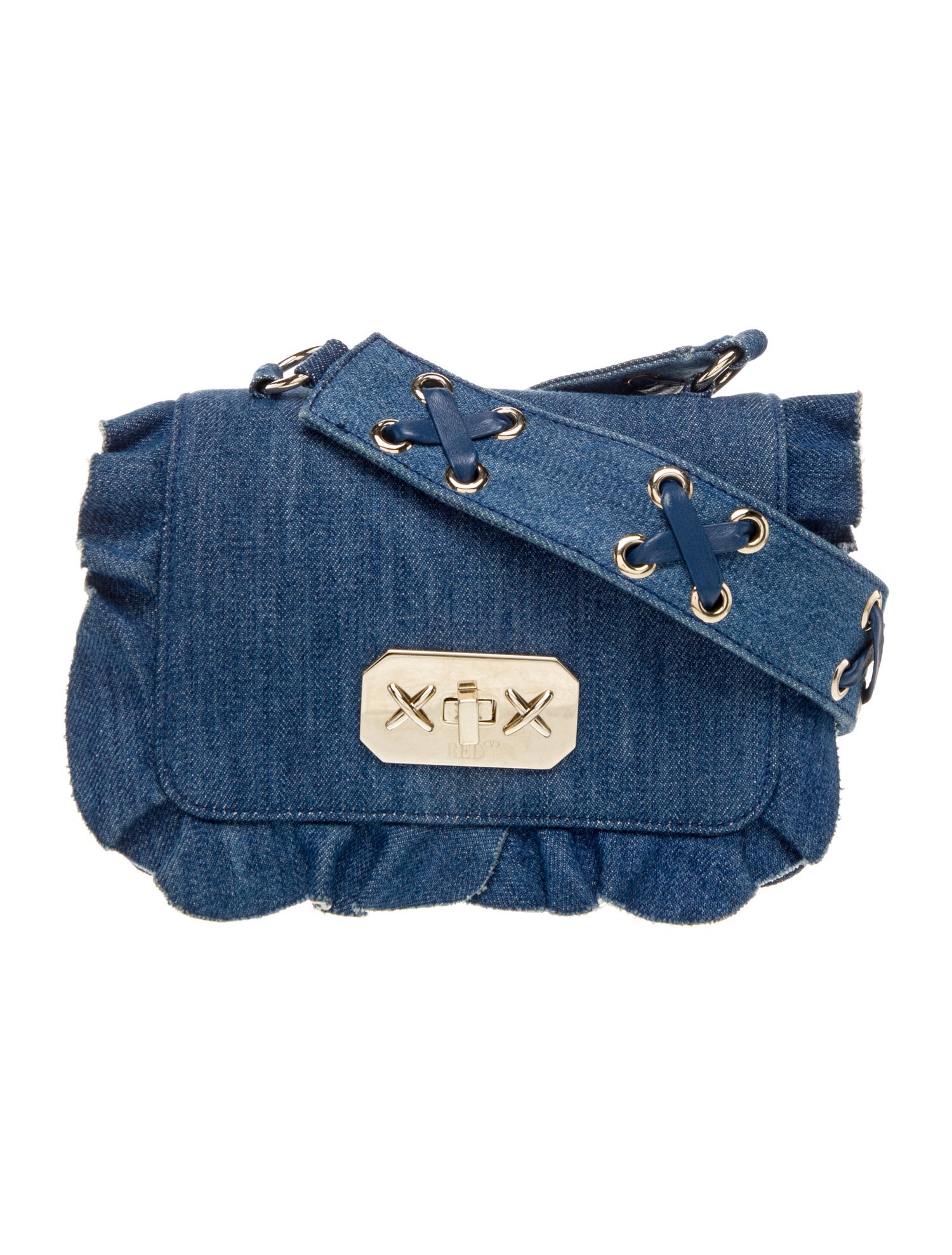 Red Valentino Denim Messenger Bag