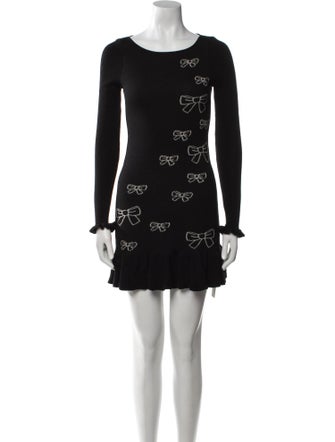 Red Valentino Virgin Wool Mini Dress
