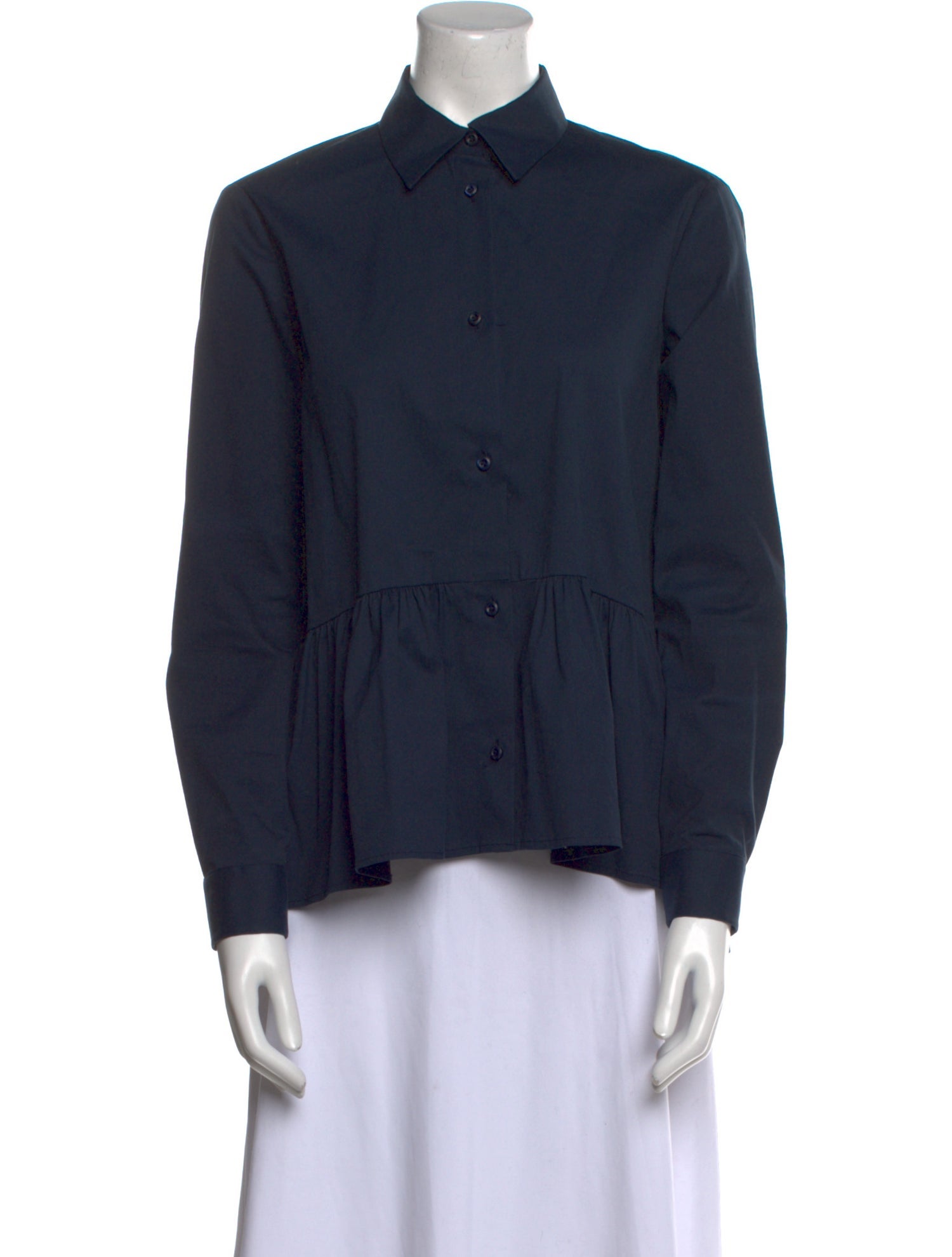 Red Valentino Long Sleeve Button-Up Top