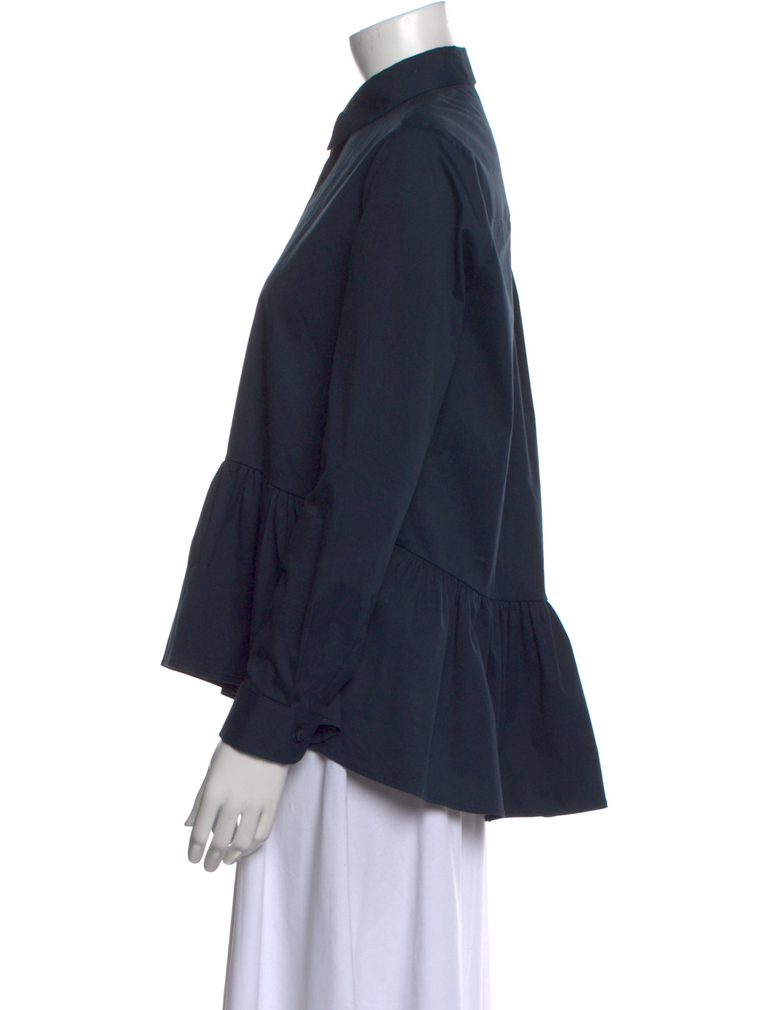 Red Valentino Long Sleeve Button-Up Top