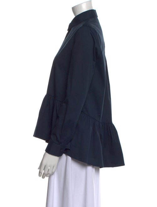 Red Valentino Long Sleeve Button-Up Top