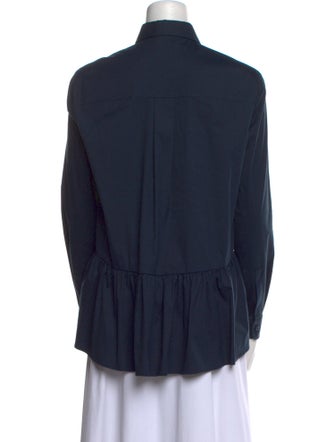 Red Valentino Long Sleeve Button-Up Top