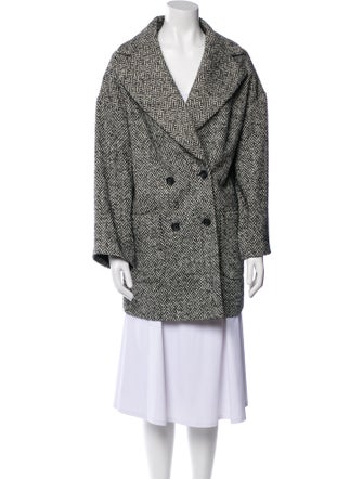 Red Valentino Tweed Pattern Coat