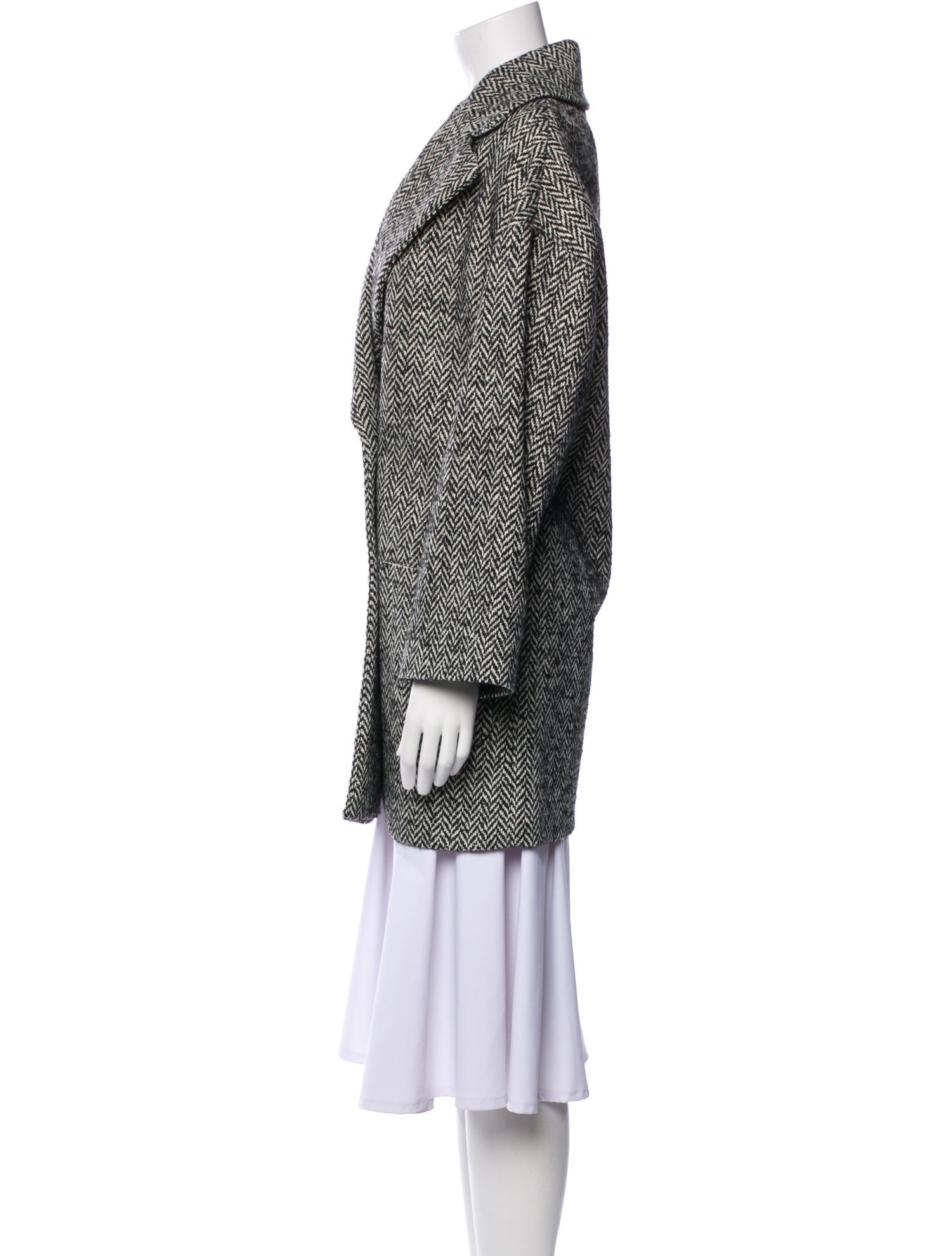 Red Valentino Tweed Pattern Coat