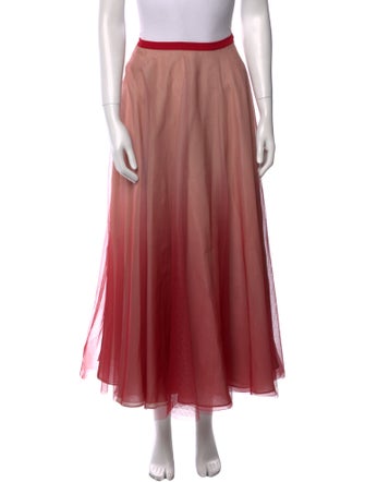 Red Valentino Silk Long Skirt
