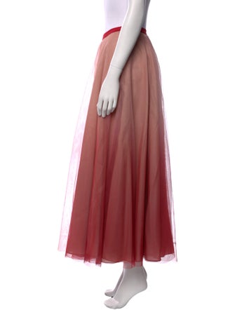 Red Valentino Silk Long Skirt