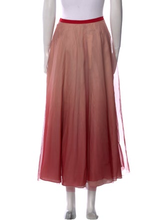 Red Valentino Silk Long Skirt