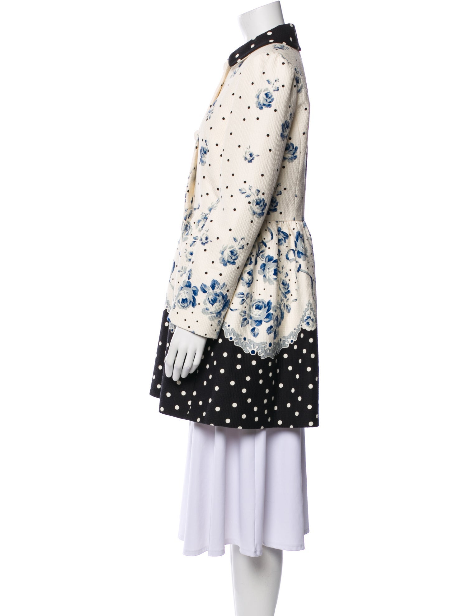 Red Valentino Floral Print Coat