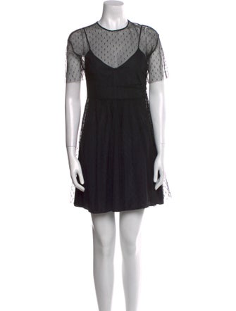 Red Valentino Crew Neck Long Dress