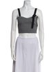 Red Valentino Square Neckline Sleeveless Crop Top