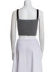 Red Valentino Square Neckline Sleeveless Crop Top