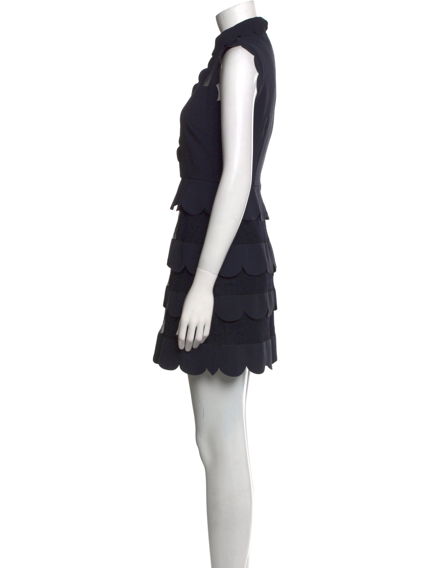 Red Valentino Mock Neck Mini Dress