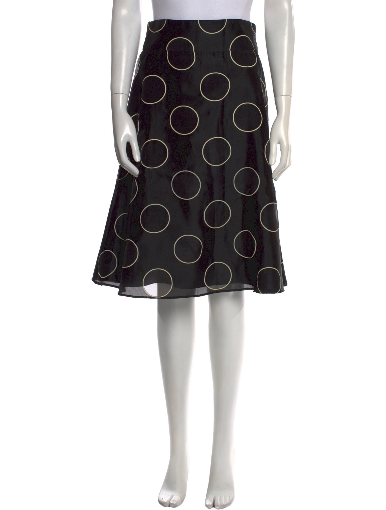 Red Valentino Polka Dot Print Knee-Length Skirt