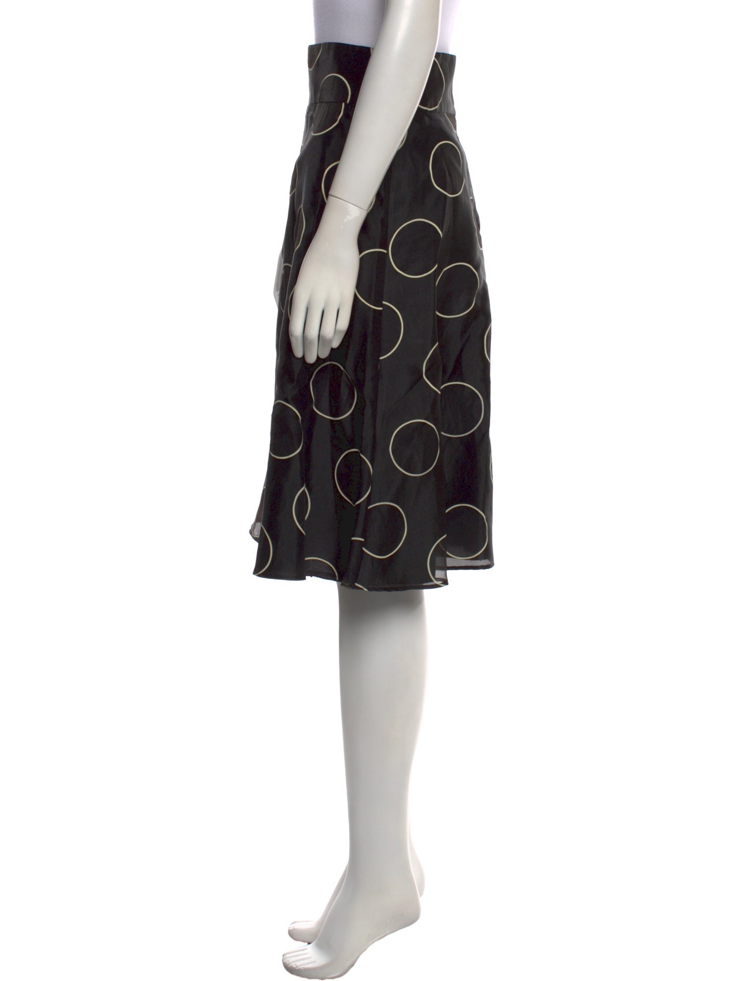 Red Valentino Polka Dot Print Knee-Length Skirt