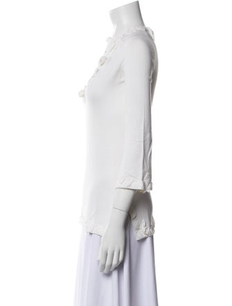 Red Valentino V-Neck Three-Quarter Sleeve Tunic