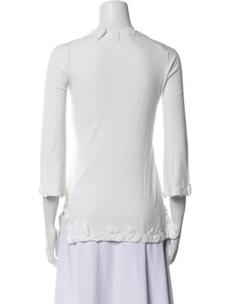 Red Valentino V-Neck Three-Quarter Sleeve Tunic