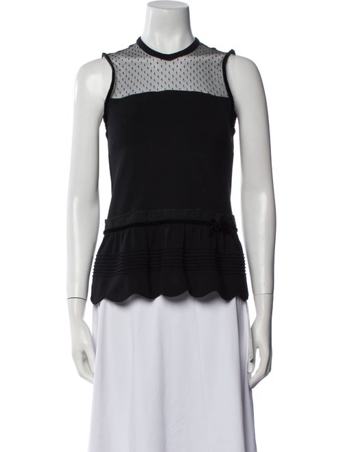 Red Valentino Crew Neck Sleeveless Top