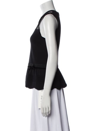 Red Valentino Crew Neck Sleeveless Top