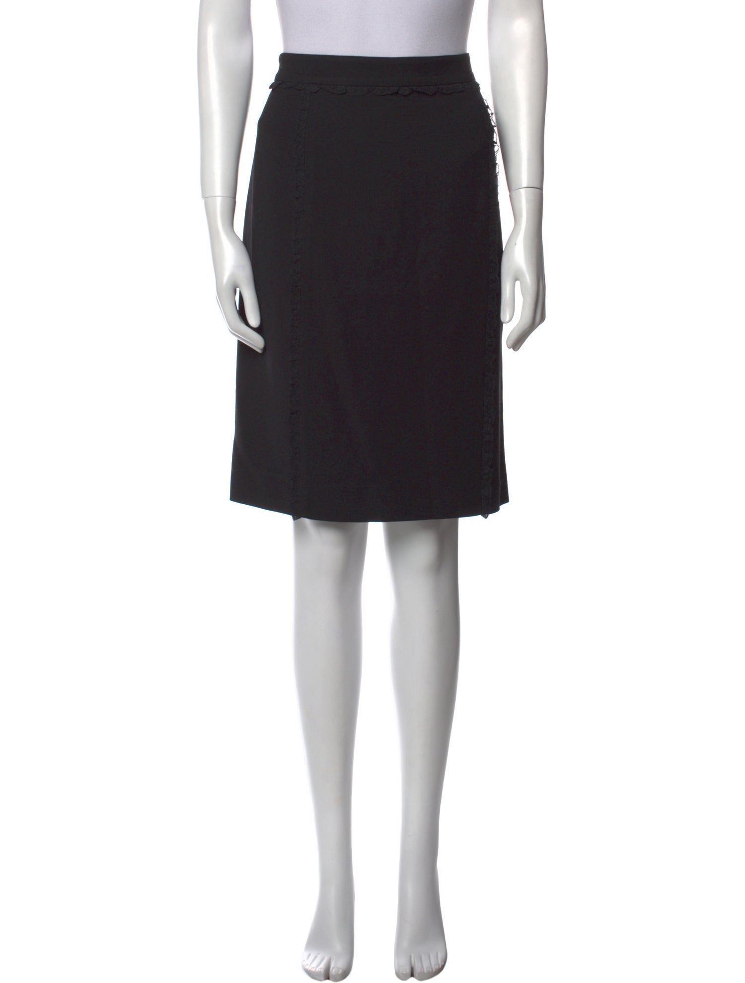 Red Valentino Lace Trim Embellishment Knee-Length Skirt