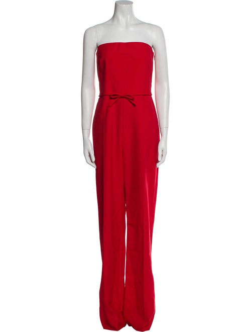 Valentino Wool Strapless Jumpsuit