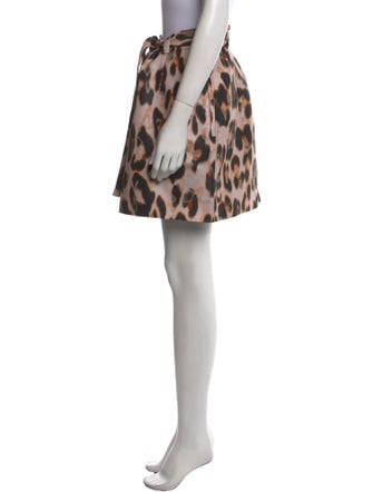 Red Valentino Animal Print Mini Skirt