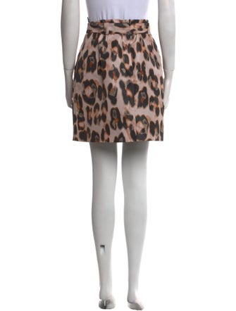 Red Valentino Animal Print Mini Skirt