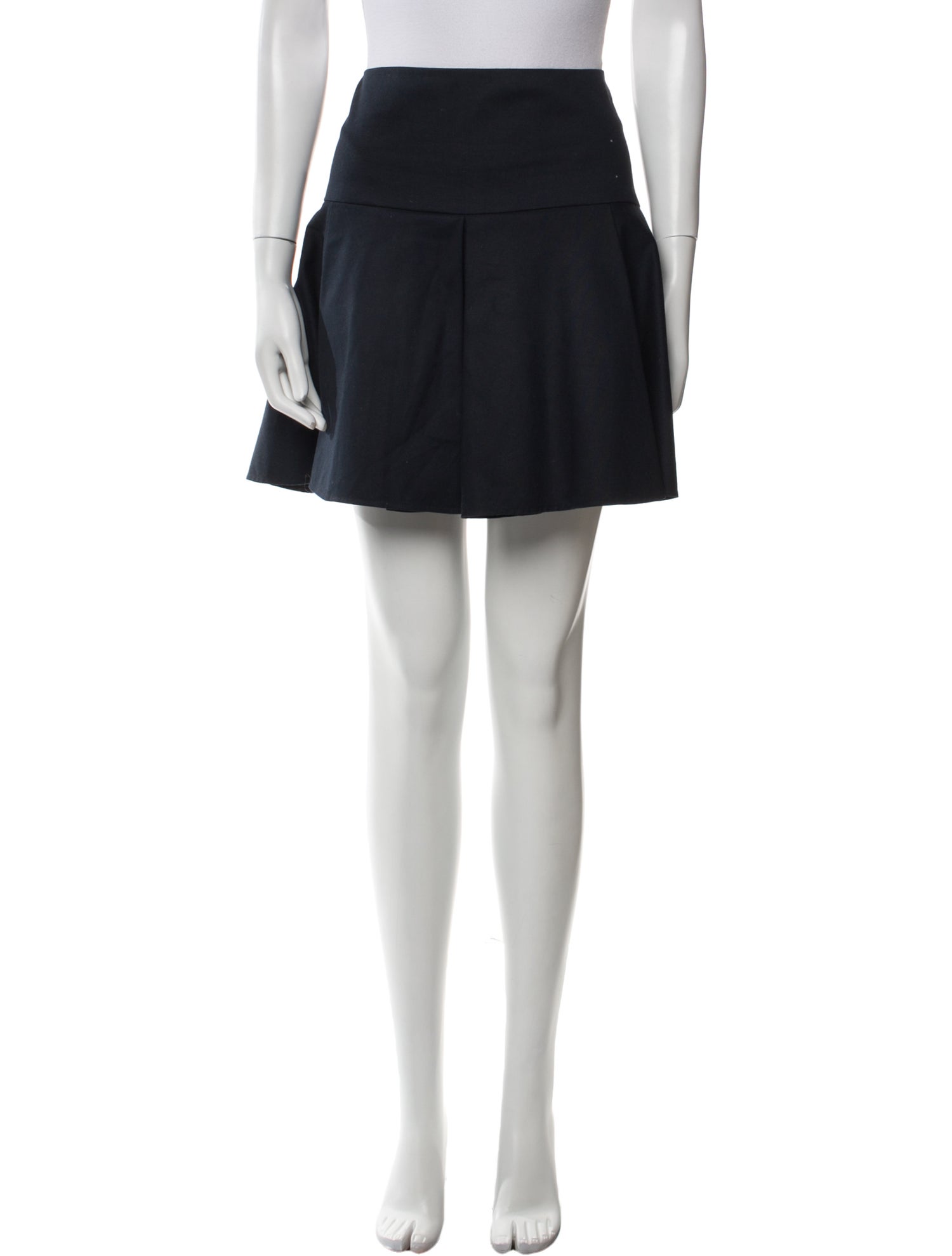 Red Valentino Pleated Accents Mini Skirt