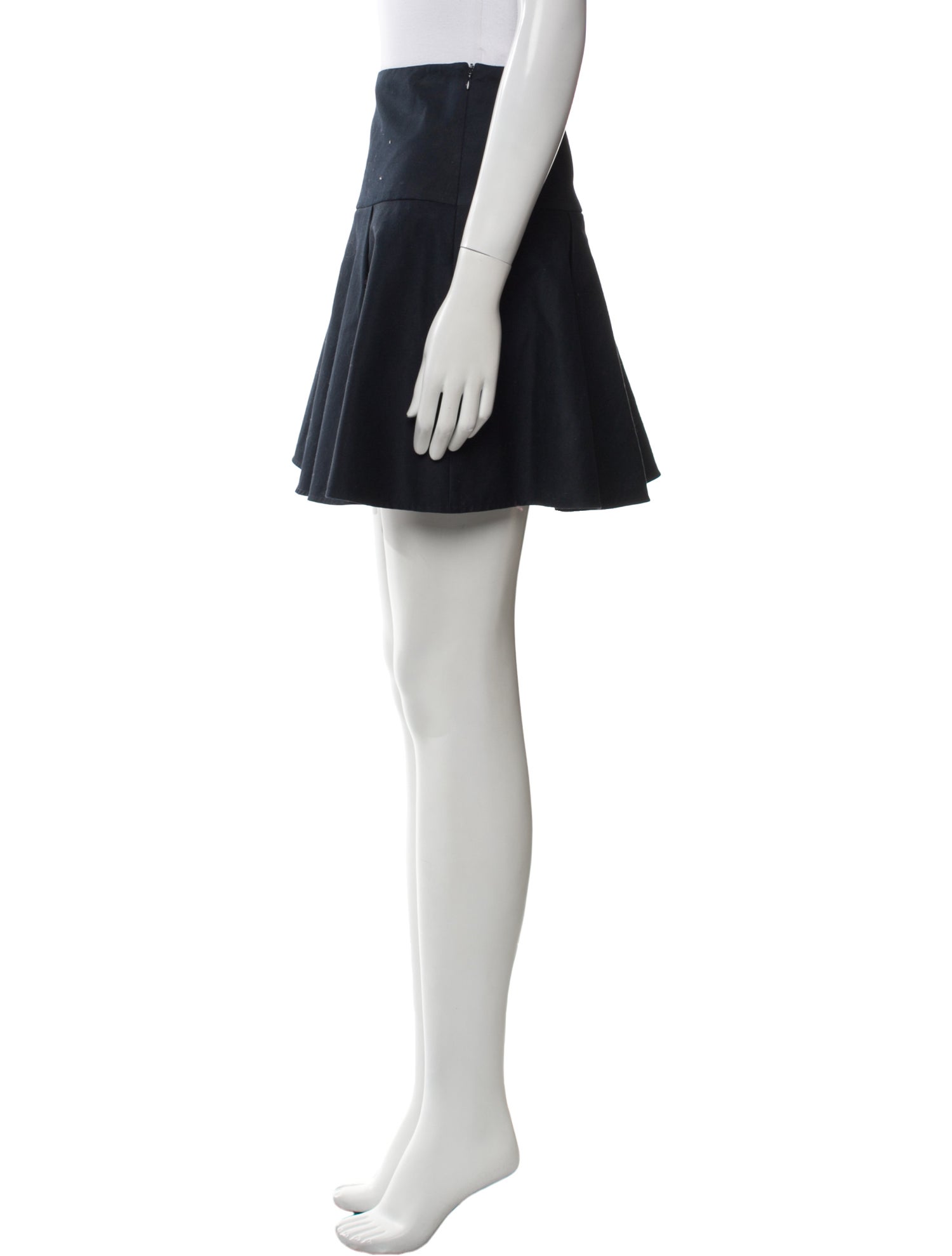 Red Valentino Pleated Accents Mini Skirt