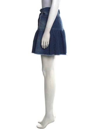 Red Valentino Raw-Edge Trim Mini Skirt