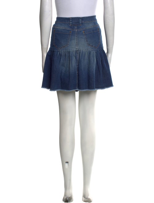 Red Valentino Raw-Edge Trim Mini Skirt