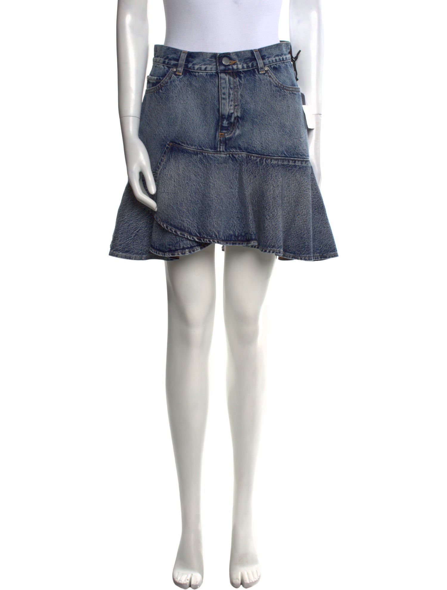 Red Valentino Ruffle Embellishment Mini Skirt