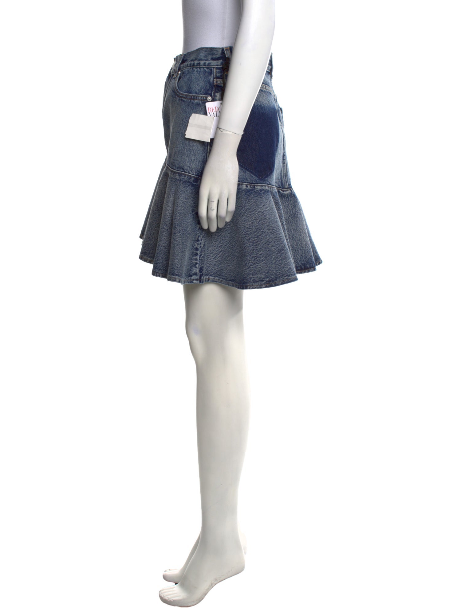 Red Valentino Ruffle Embellishment Mini Skirt