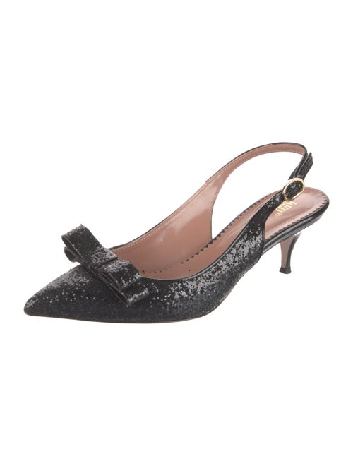 Red Valentino Glitter Glitter Accents Slingback Pumps