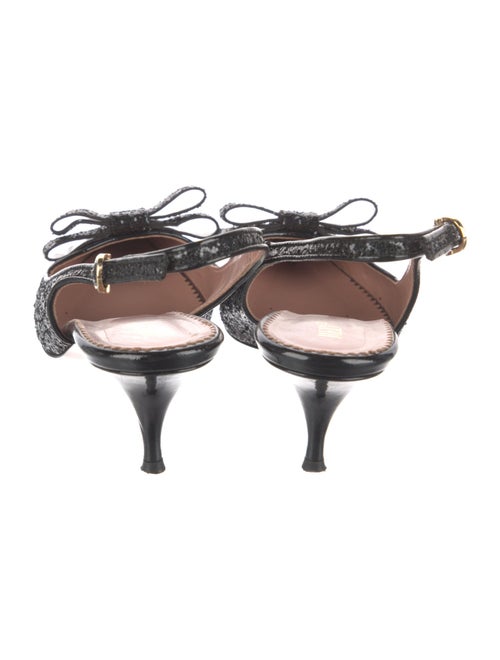 Red Valentino Glitter Glitter Accents Slingback Pumps