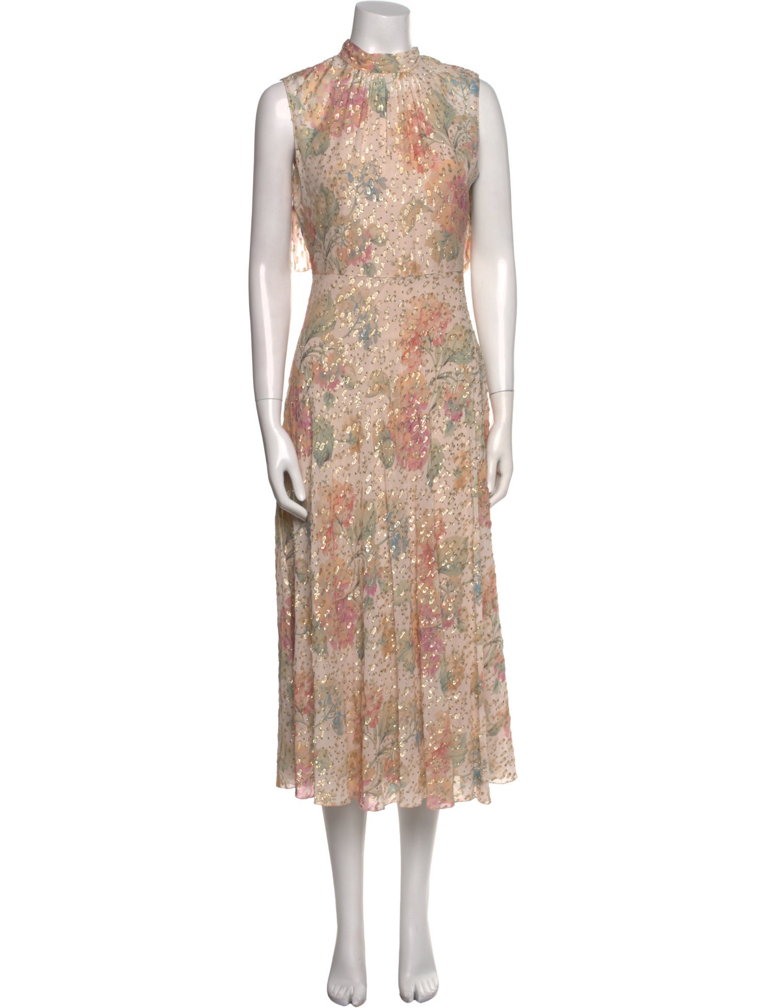 Red Valentino Floral Print Long Dress