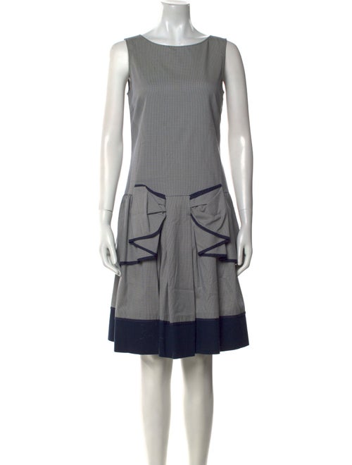 Red Valentino Plaid Print Knee-Length Dress