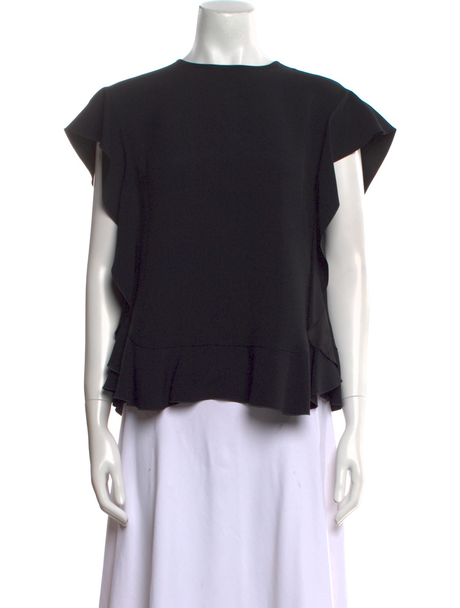 Red Valentino Silk Scoop Neck Blouse