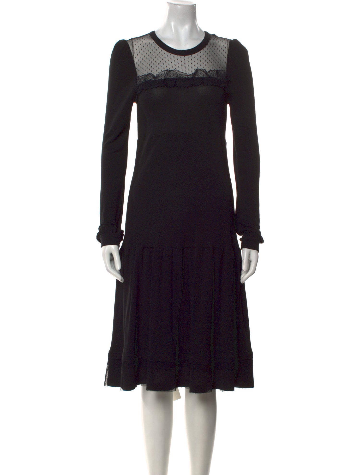 Red Valentino Crew Neck Knee-Length Dress
