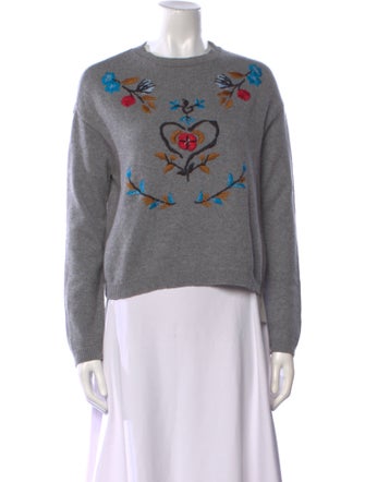 Red Valentino Graphic Print Crew Neck Sweatshirt