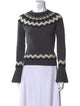 Red Valentino Printed Crew Neck Sweater